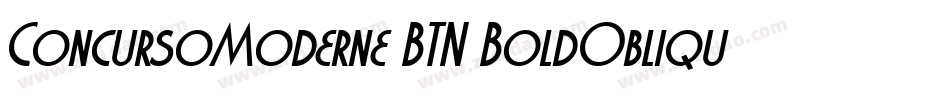 ConcursoModerne BTN BoldOblique字体转换